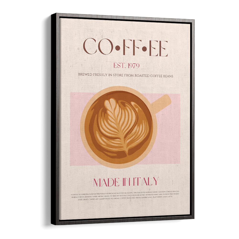 coffee print ii cafe art prints cafe posters in Black Floater Frame