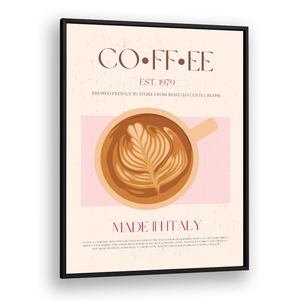 coffee print ii cafe art prints cafe posters in Black Plain Frame