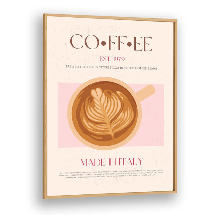 coffee print ii cafe art prints cafe posters in Oak Wood Plain Frame