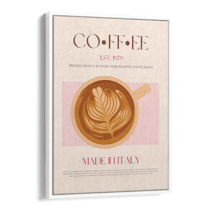 coffee print ii cafe art prints cafe posters in White Floater Frame