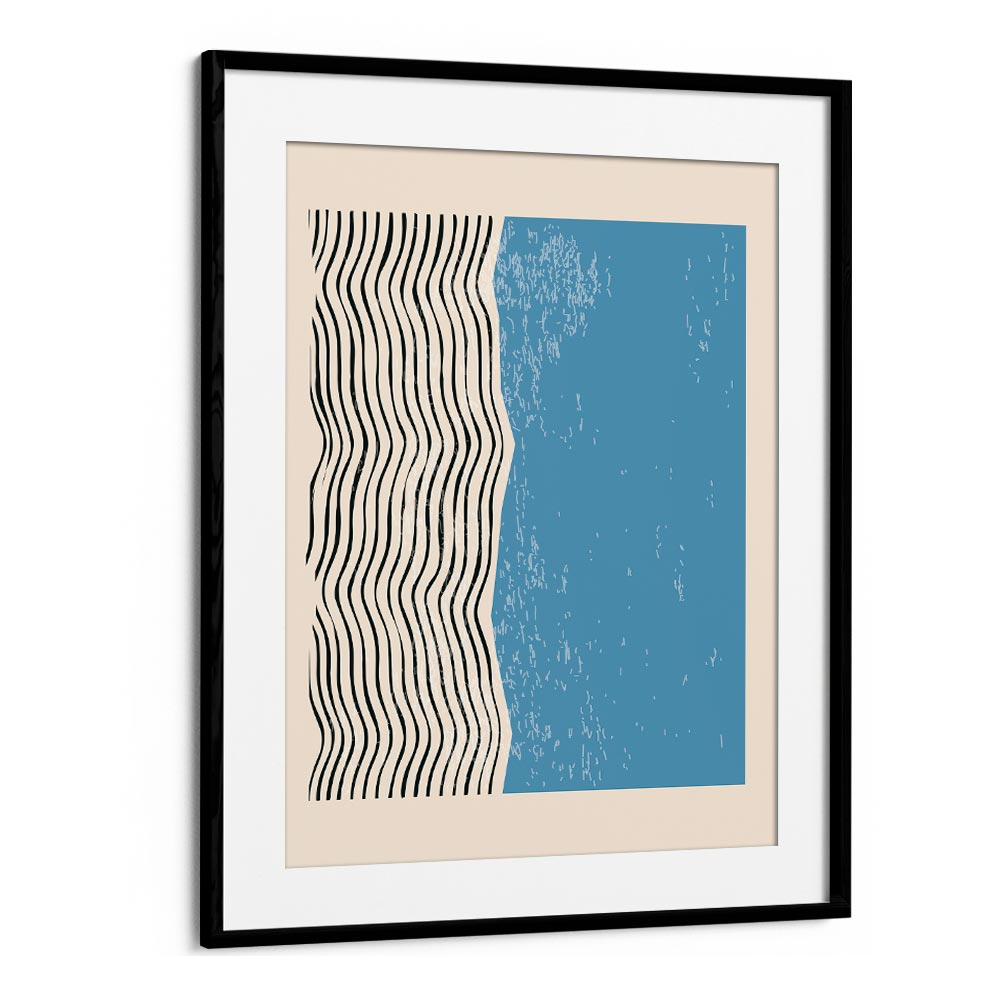 color line series III by jay stanley boho wall art paintings boho art prints in Black Frame With Mount