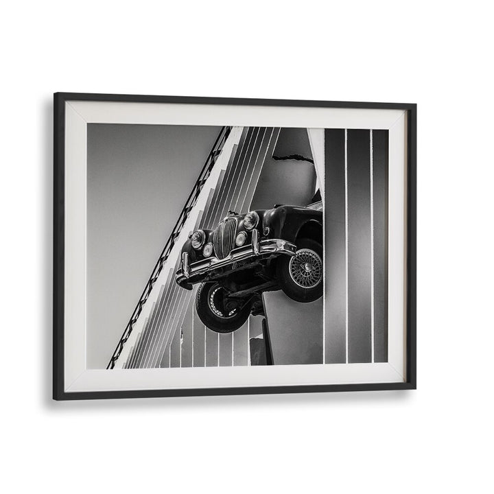 coming through car poster in Black Frame With Mount