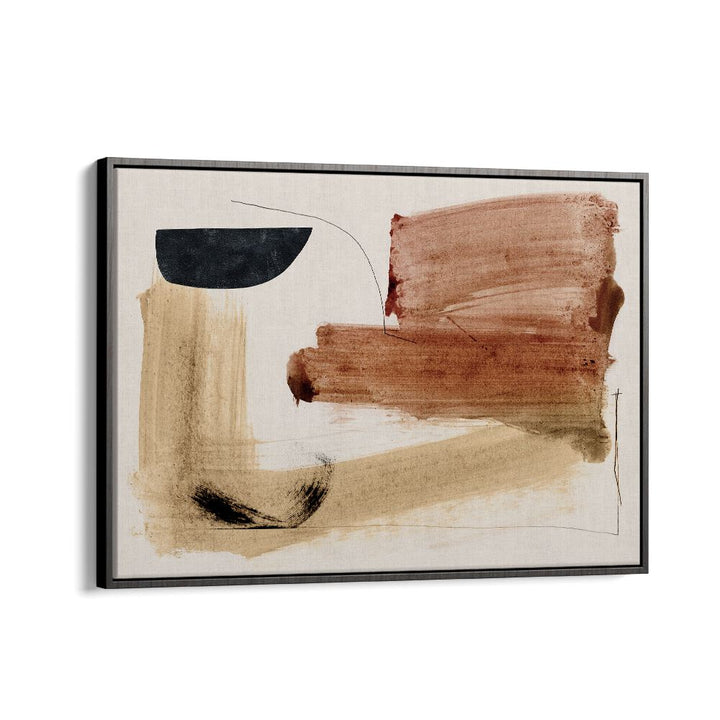 cooking by dan hobday abstract art abstract paintings in Black Floater FrameFrame