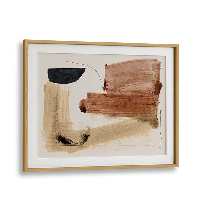 cooking by dan hobday abstract art abstract paintings in Oak Wood Frame With Mount