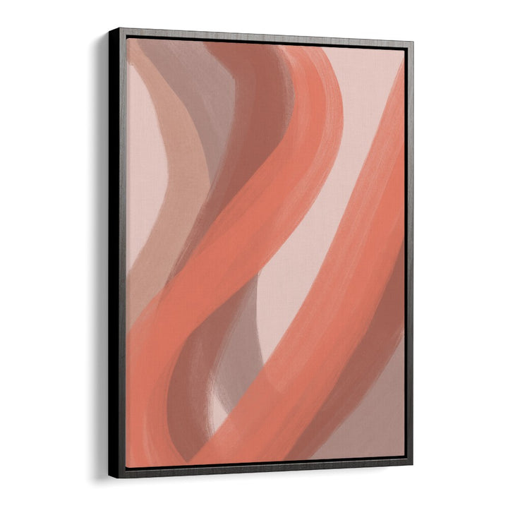 coral by yopie studio abstract art paintings in Black Floater Frame