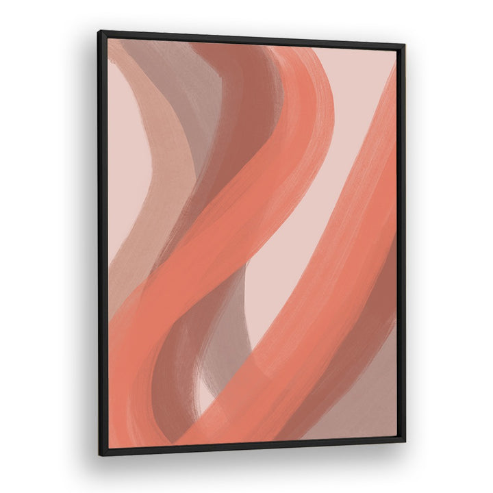 coral by yopie studio abstract art paintings in Black Plain Frame