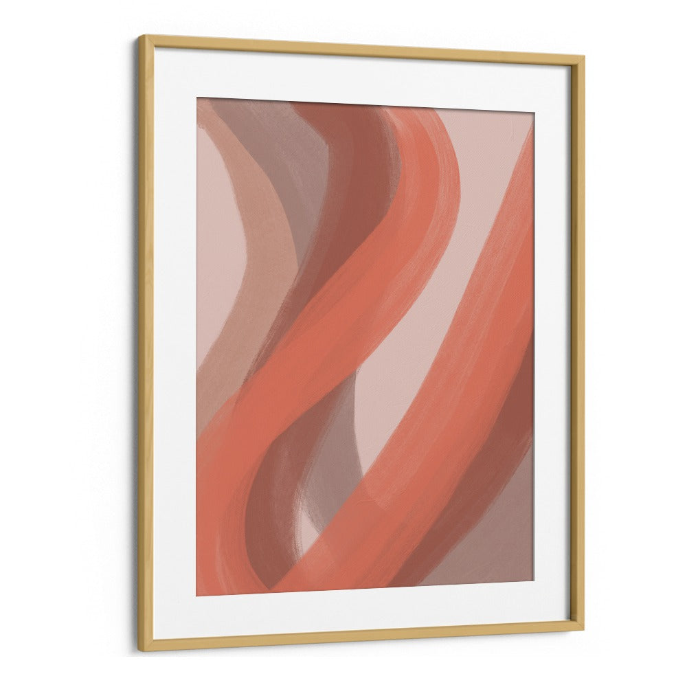 coral by yopie studio abstract art paintings in Oak Wood Frame With Mount