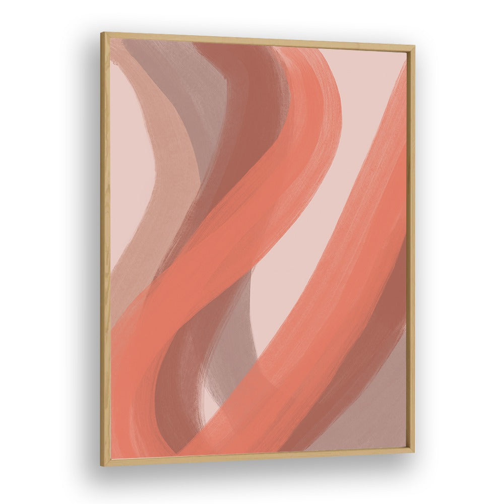 coral by yopie studio abstract art paintings in Oak Wood Plain Frame