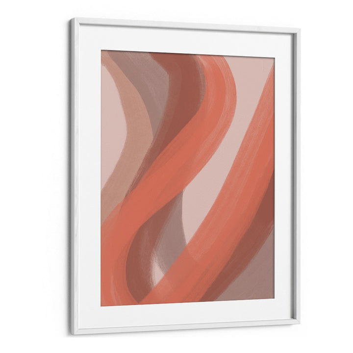 coral by yopie studio abstract art paintings in White Frame With Mount