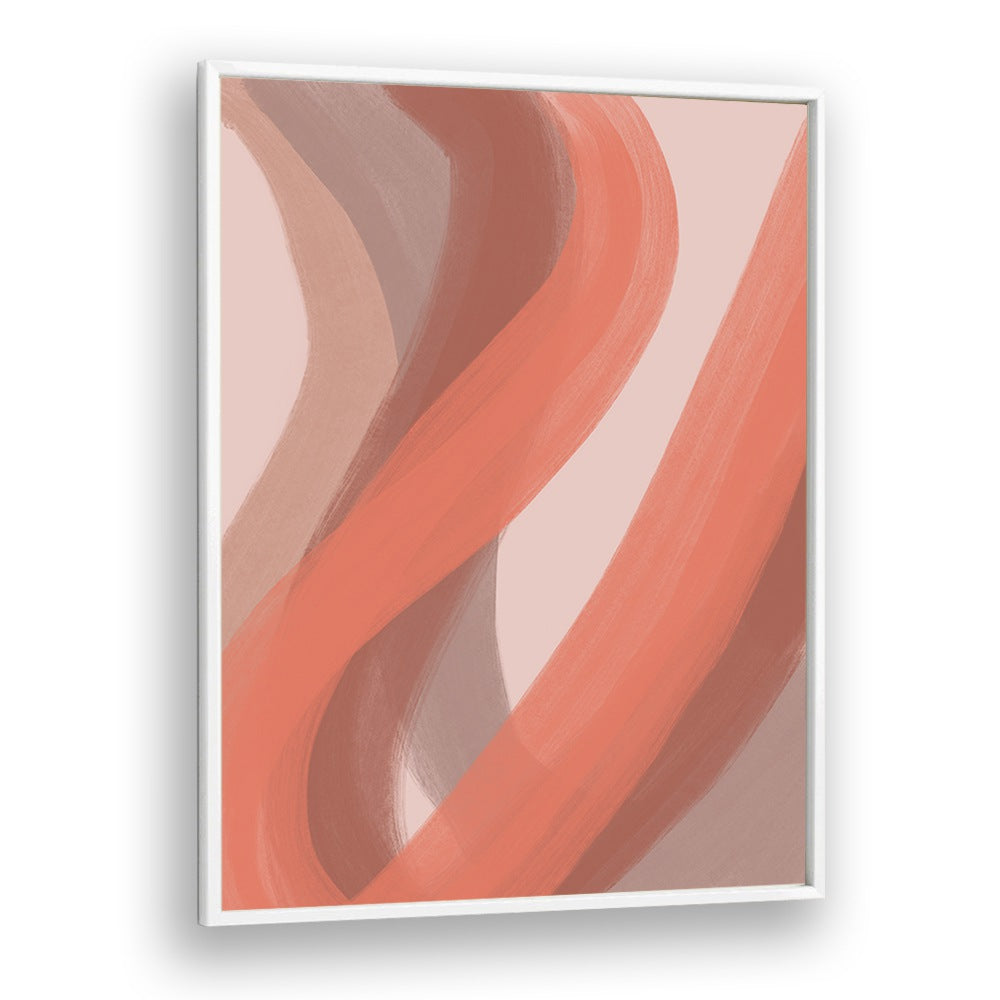 coral by yopie studio abstract art paintings in White Plain Frame