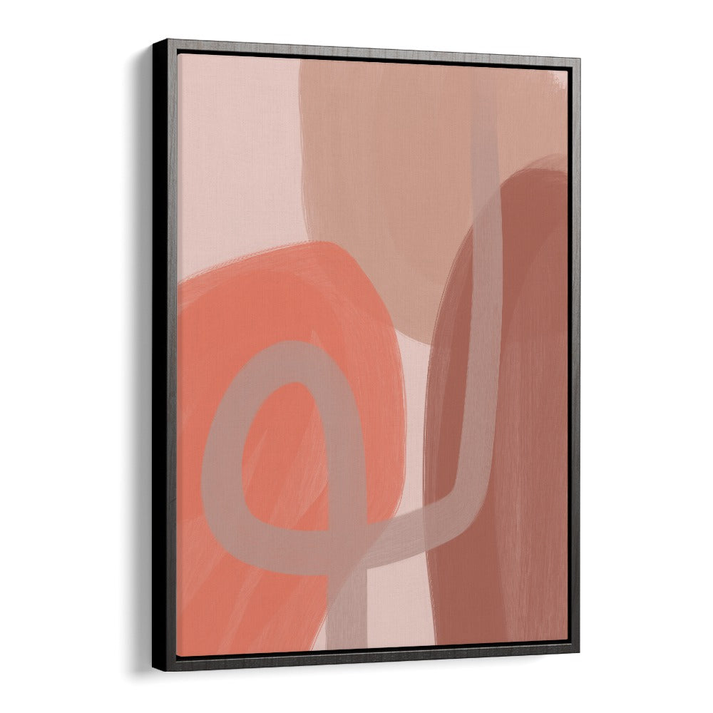 coral ii by yopie studio abstract art paintings in Black Floater Frame