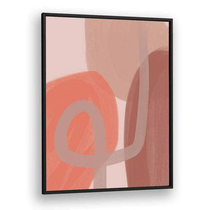 coral ii by yopie studio abstract art paintings in Black Plain Frame