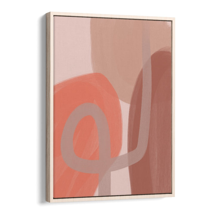 coral ii by yopie studio abstract art paintings in Oak Wood Floater Frame