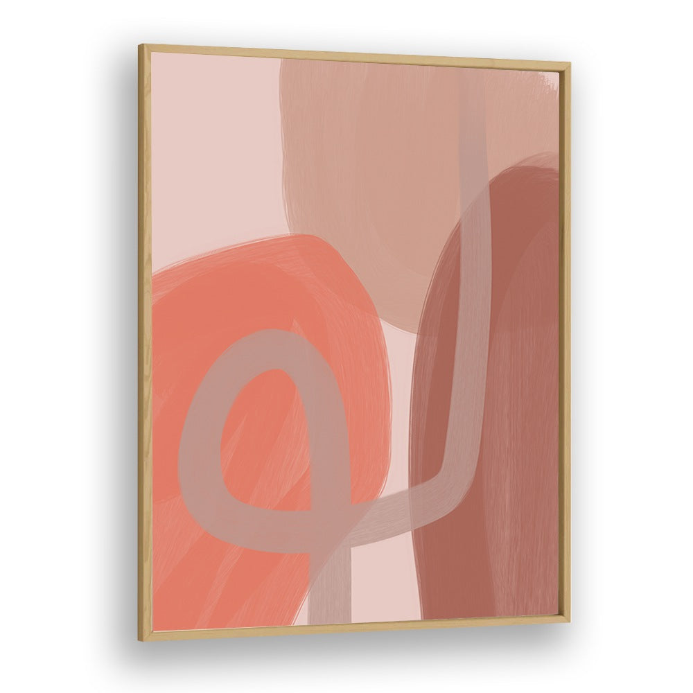 coral ii by yopie studio abstract art paintings in Oak Wood Plain Frame