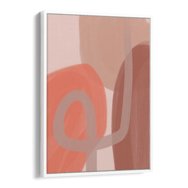 coral ii by yopie studio abstract art paintings in White Floater Frame