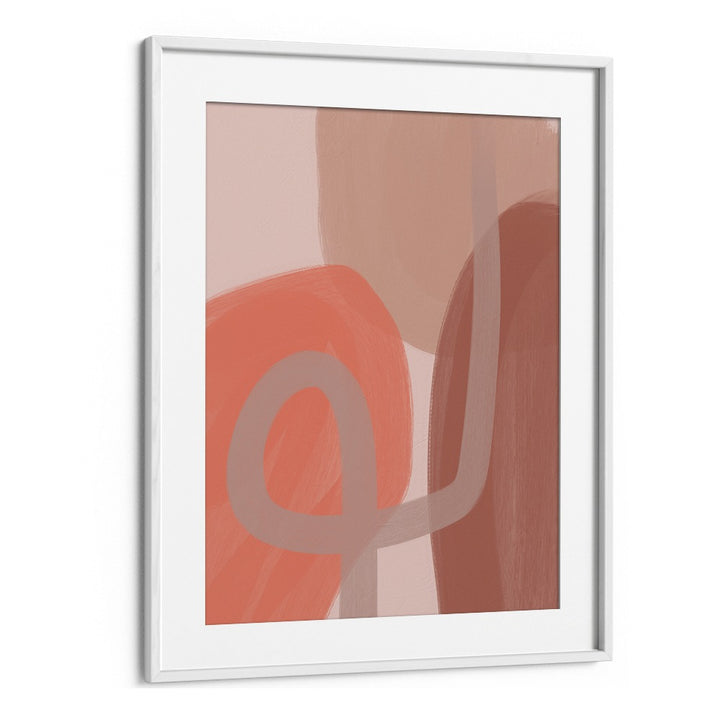 coral ii by yopie studio abstract art paintings in White Frame With Mount