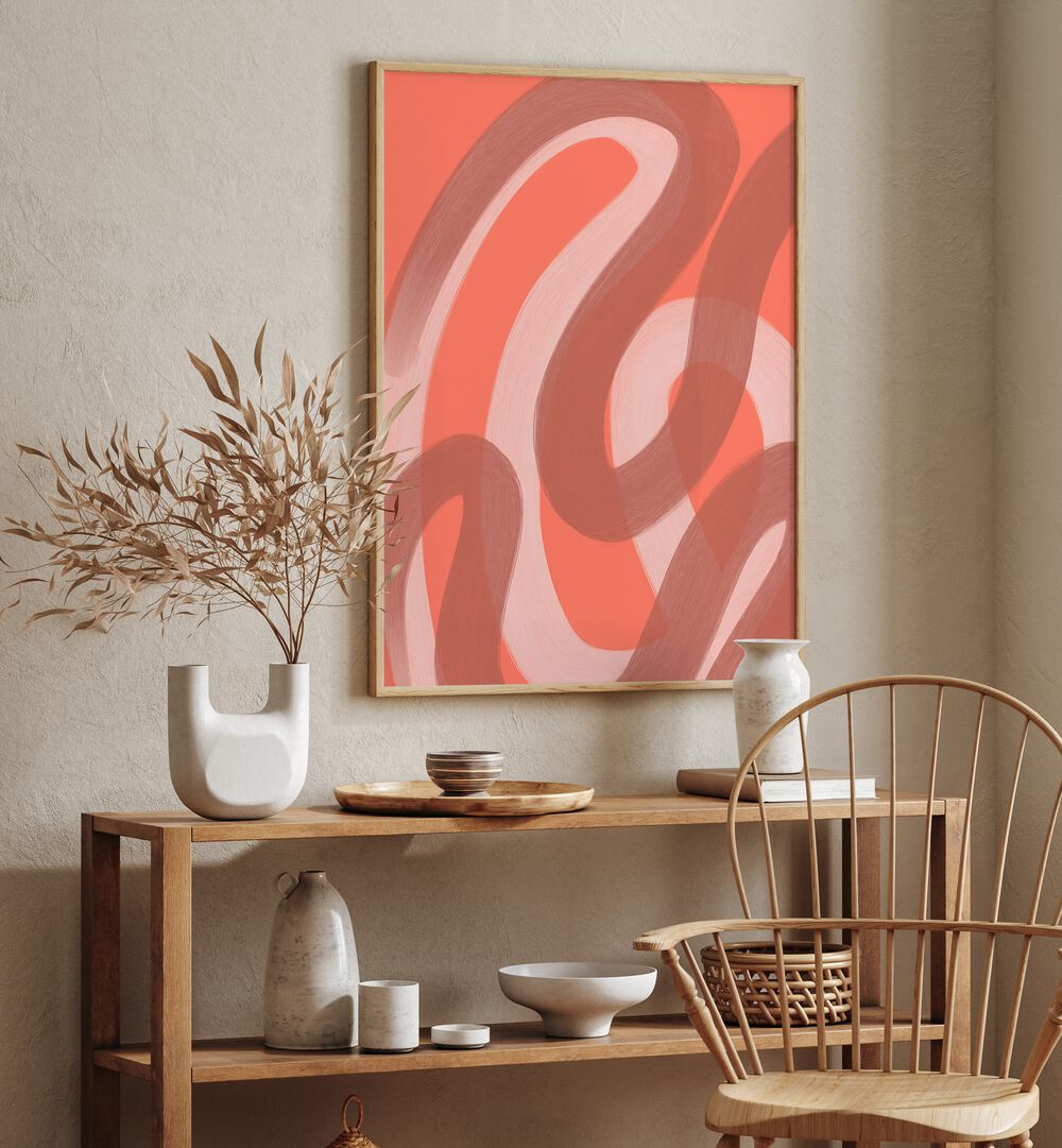 coral v by yopie studio abstract art paintings Artwork I placed on a wall