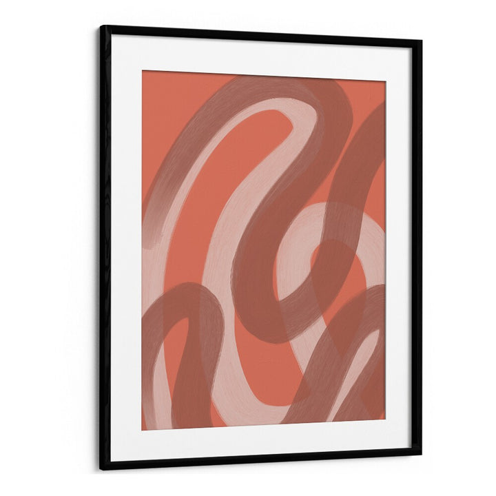 coral v by yopie studio abstract art paintings in Black Frame With Mount