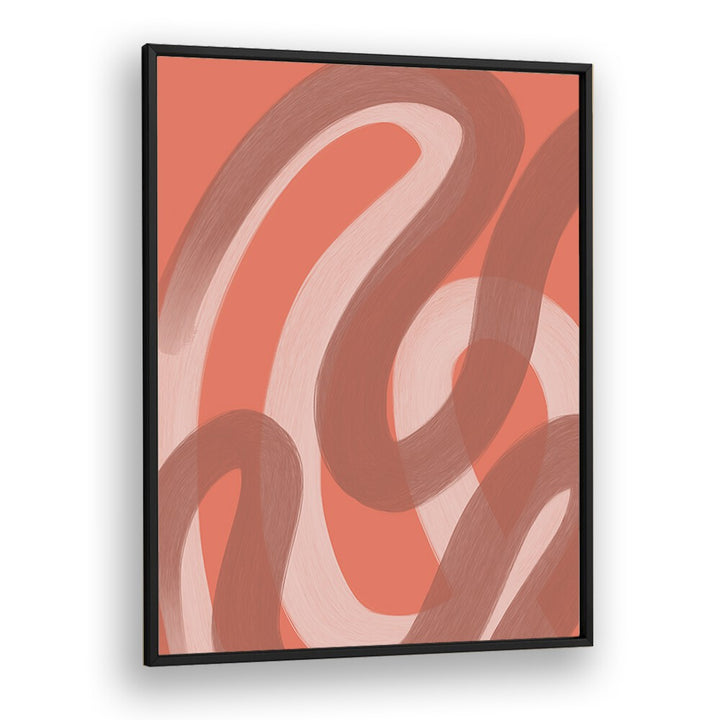 coral v by yopie studio abstract art paintings in Black Plain Frame