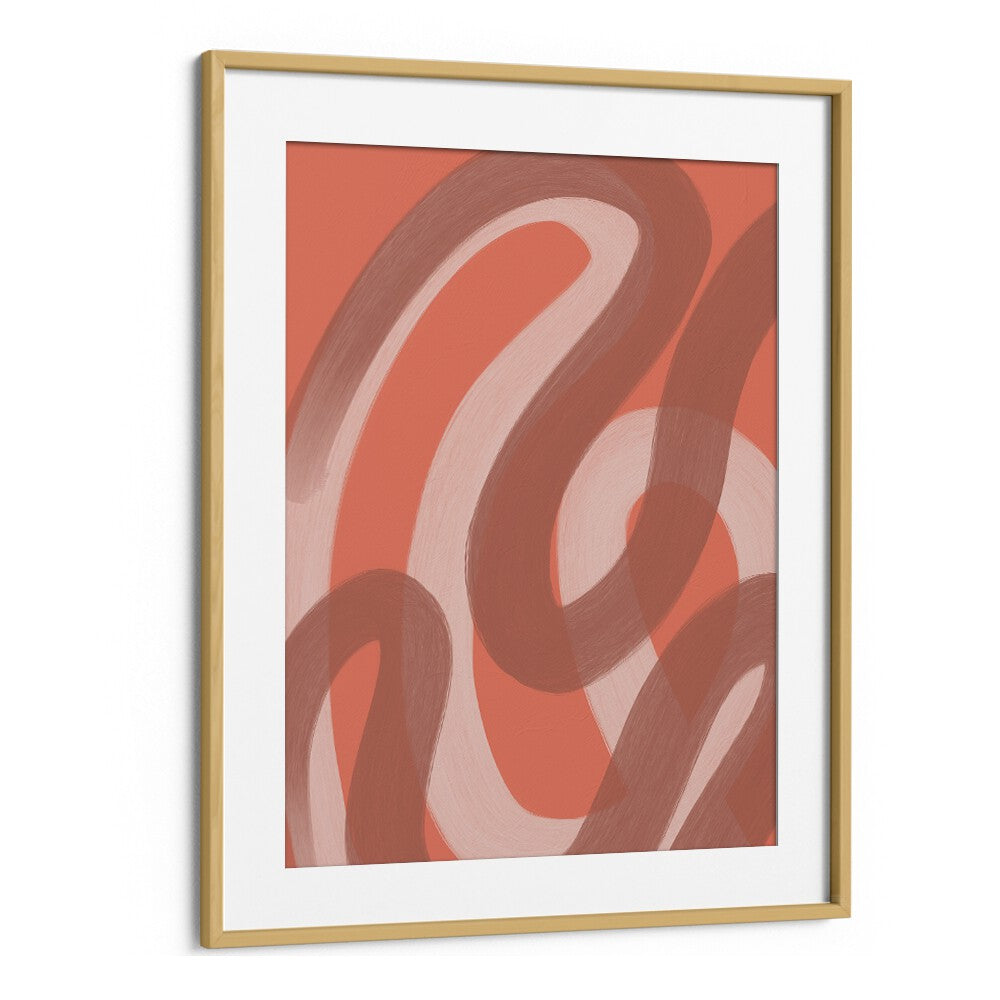 coral v by yopie studio abstract art paintings in Oak Wood Frame With Mount