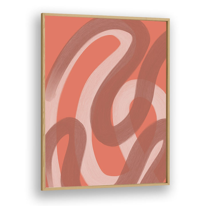 coral v by yopie studio abstract art paintings in Oak Wood Plain Frame