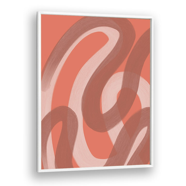 coral v by yopie studio abstract art paintings in White Plain Frame