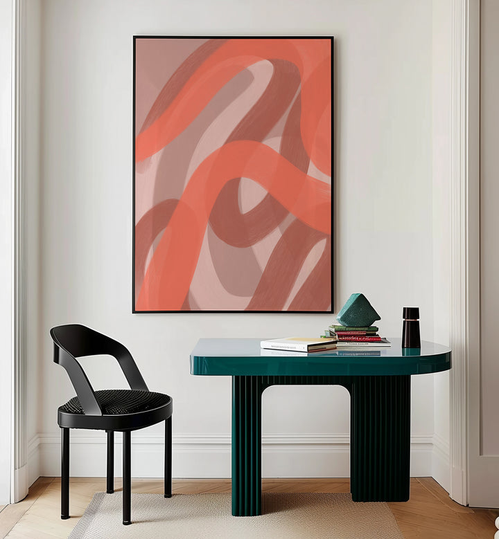 coral vi by yopie studio abstract art paintings Artwork III placed on a wall