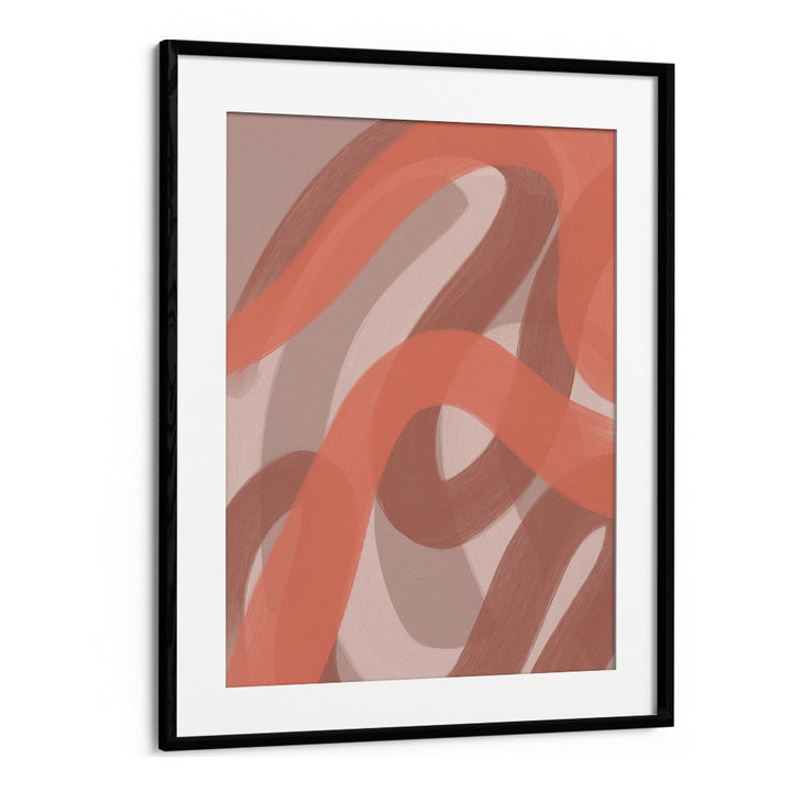 coral vi by yopie studio abstract art paintings in Black Frame With Mount