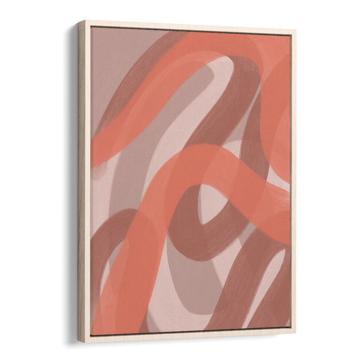 coral vi by yopie studio abstract art paintings in Oak Wood Floater Frame