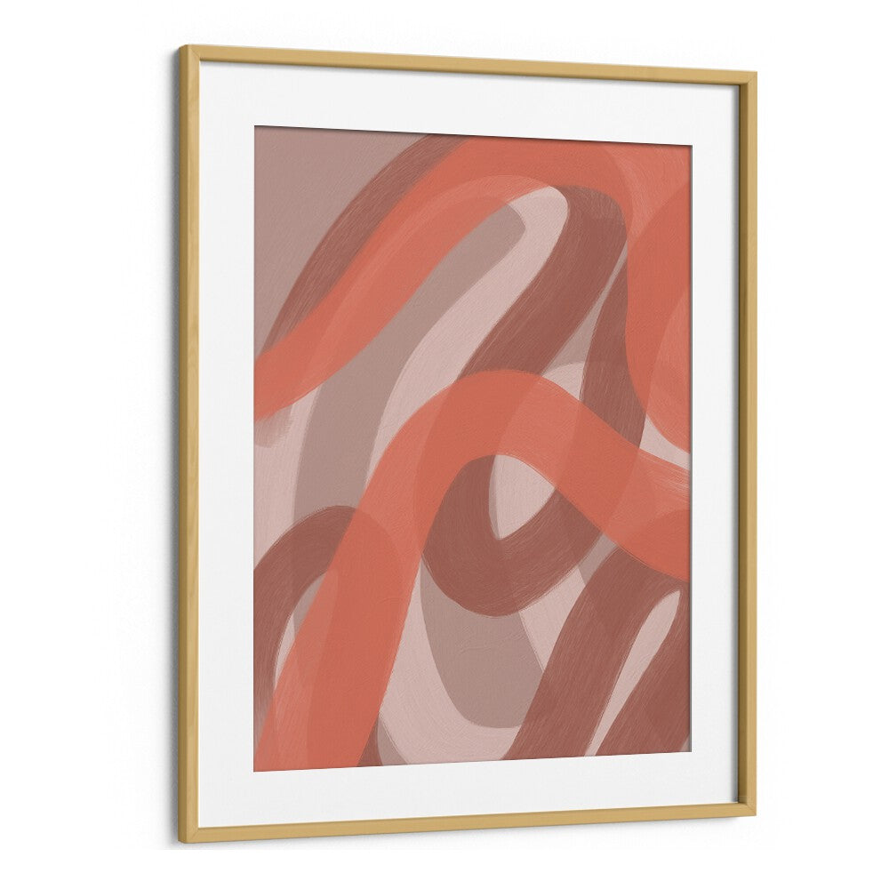 coral vi by yopie studio abstract art paintings in Oak Wood Frame With Mount