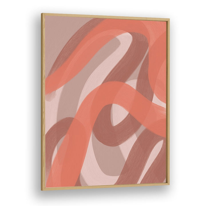 coral vi by yopie studio abstract art paintings in Oak Wood Plain Frame