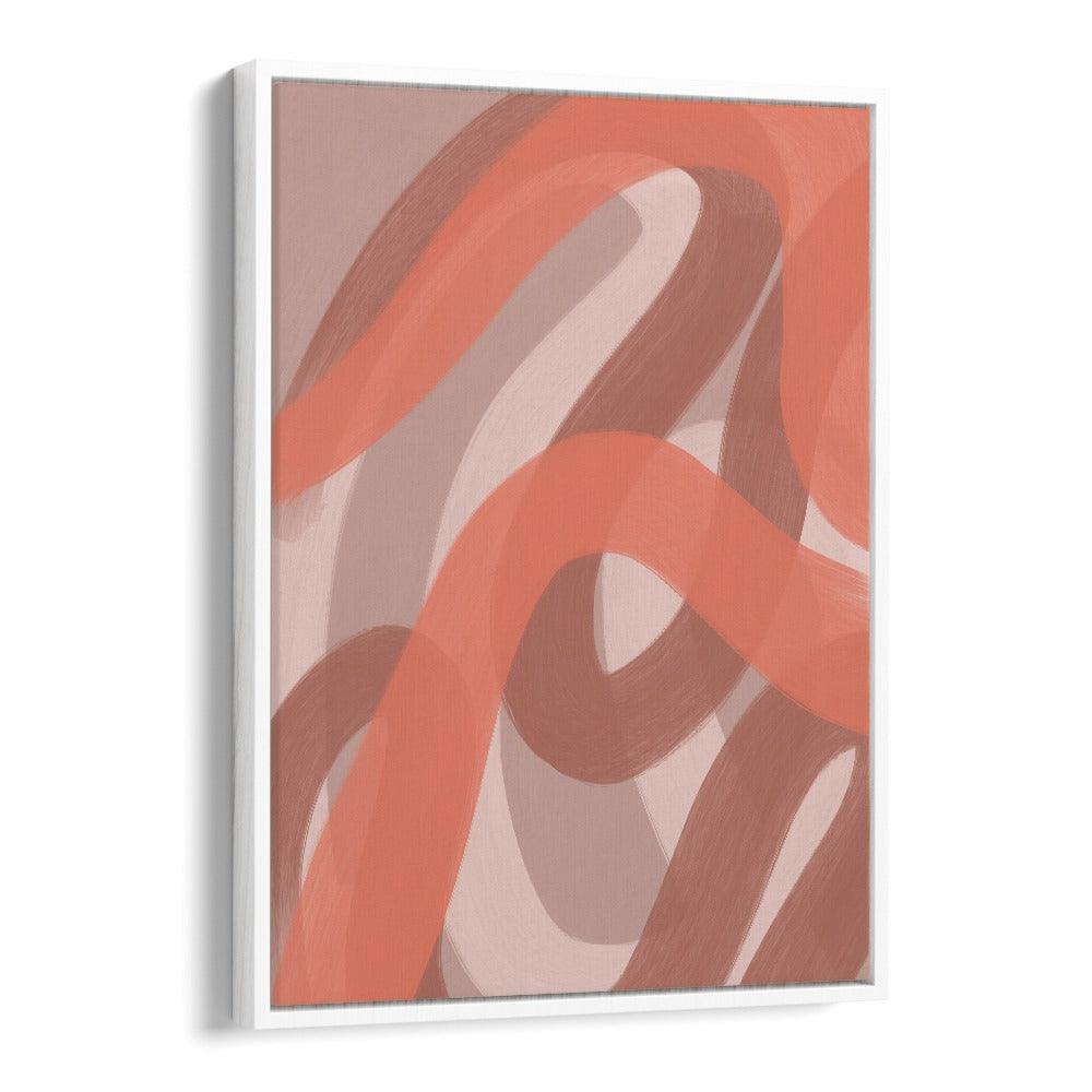 coral vi by yopie studio abstract art paintings in White Floater Frame