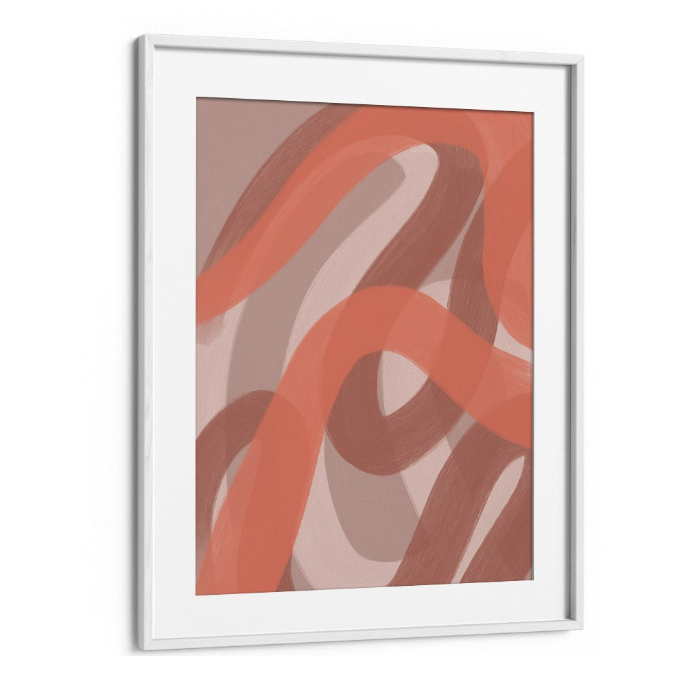 coral vi by yopie studio abstract art paintings in White Frame With Mount