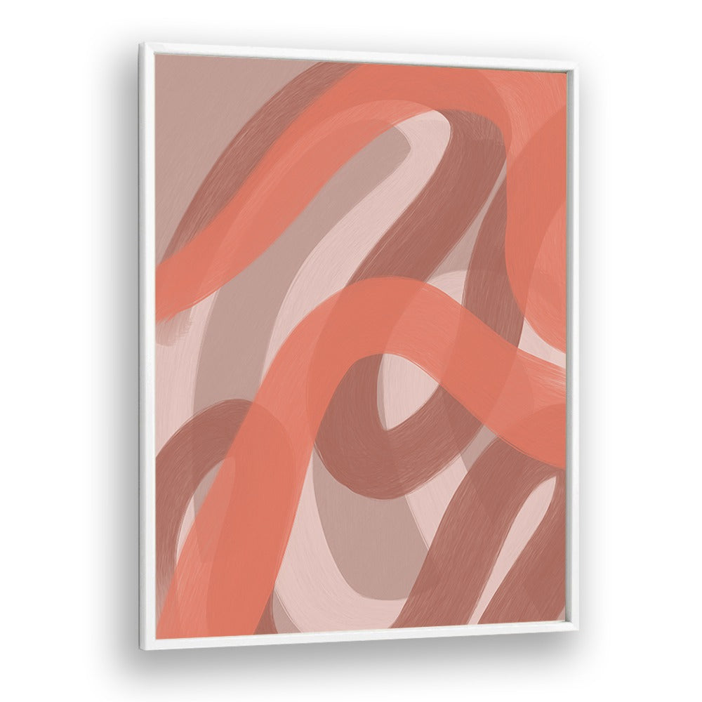 coral vi by yopie studio abstract art paintings in White Plain Frame