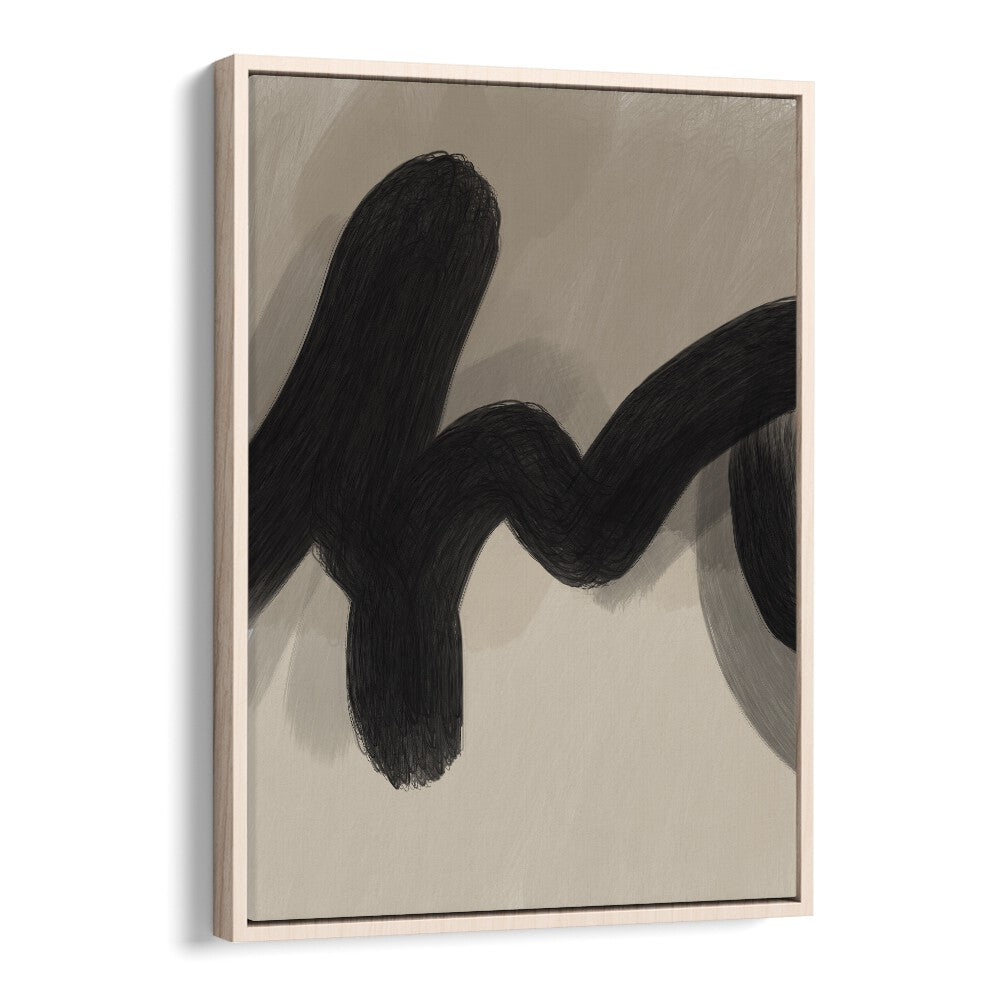 cordis by yopie studio abstract art paintings in Oak Wood Floater Frame