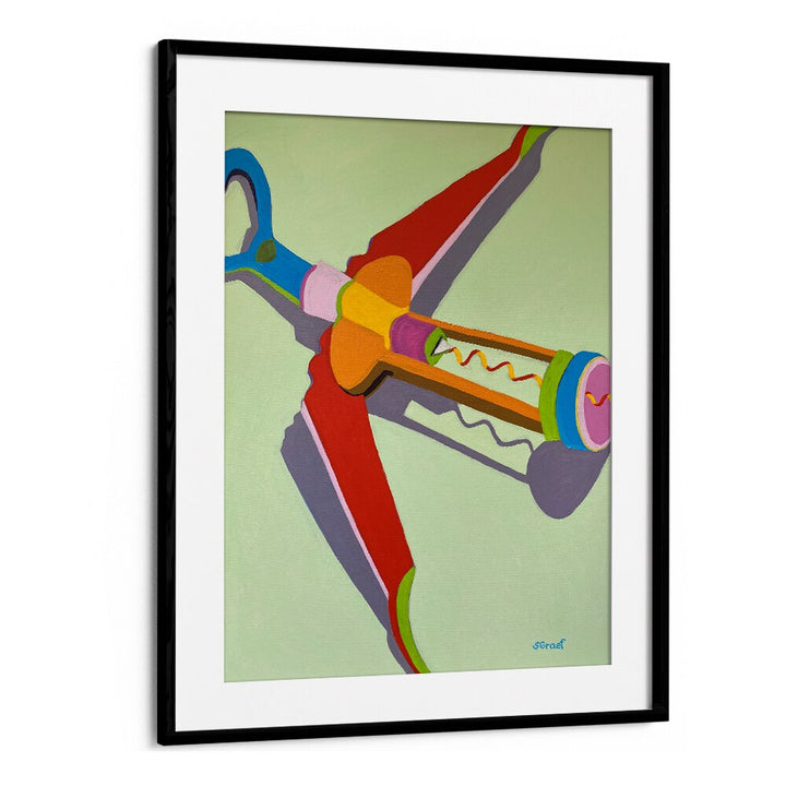corkscrew landscape art prints in Black Frame With Mount