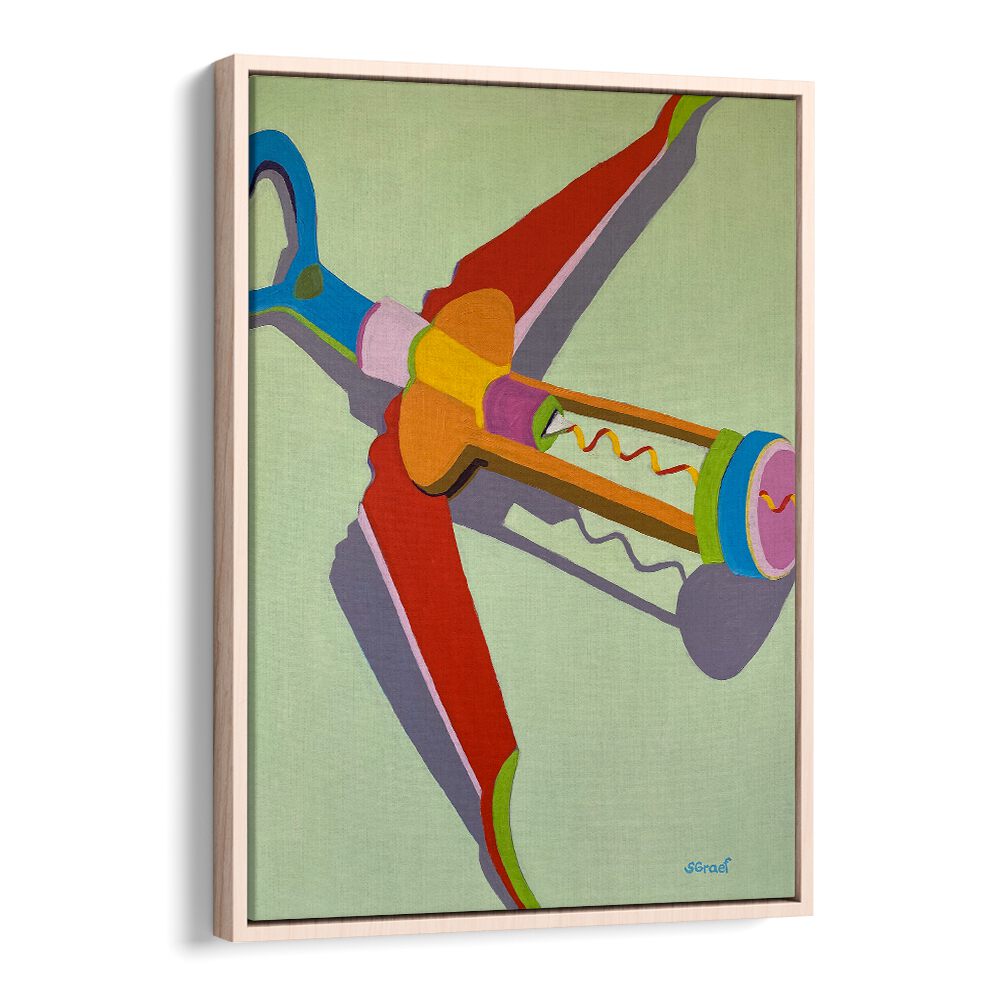 corkscrew landscape art prints in Oak Wood Floater Frame