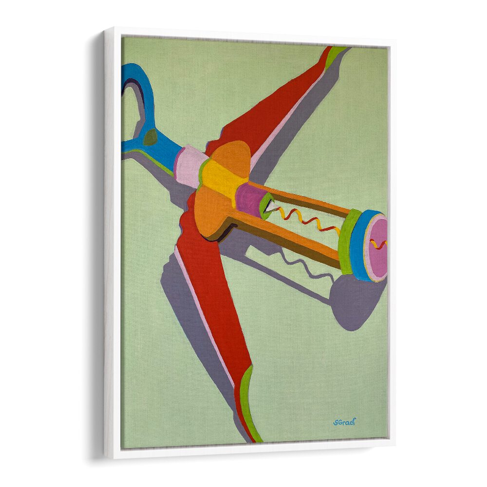 corkscrew landscape art prints in White Floater Frame