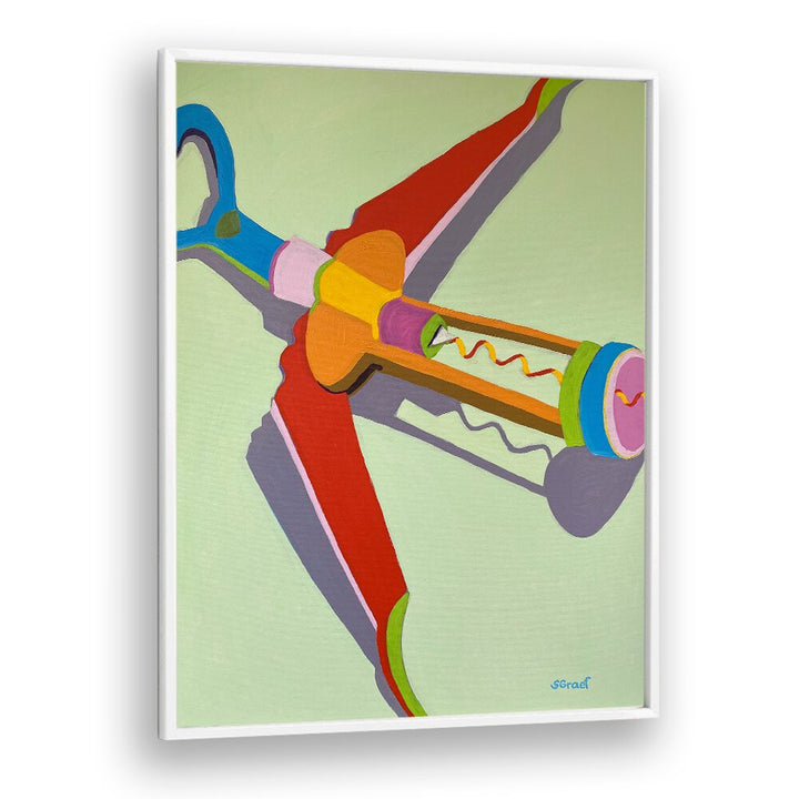corkscrew landscape art prints in White Plain Frame