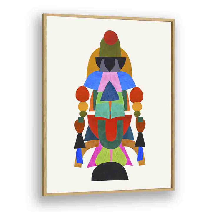 cosmic dancer by ejaaz haniff kids room paintings in Oak Wood Plain Frame