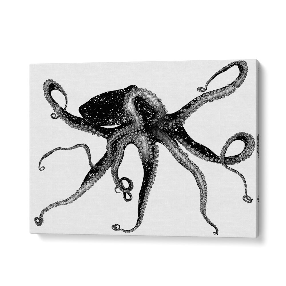 cosmic octopus large Wildlife paintings in Gallery Wrap