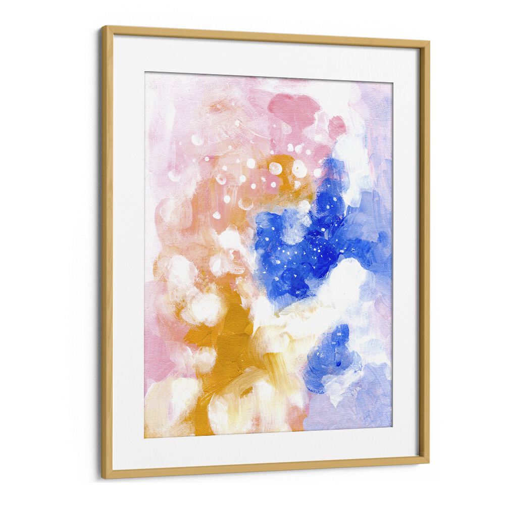 cotton candy heaven by ejaaz haniff abstract art prints in Oak Wood Frame With Mount