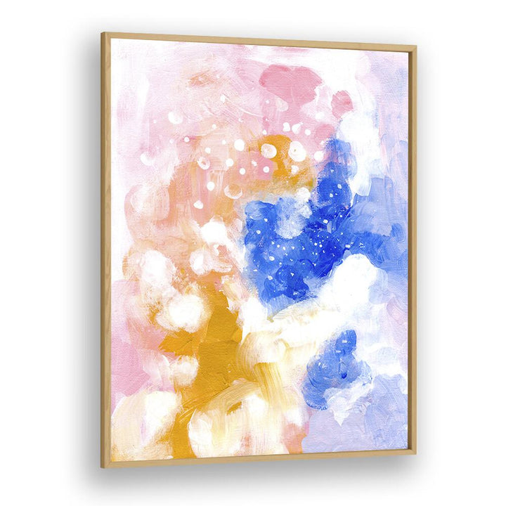 cotton candy heaven by ejaaz haniff abstract art prints in Oak Wood Plain Frame