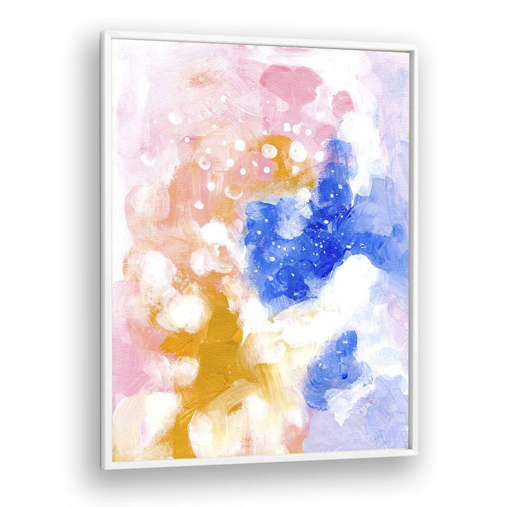 cotton candy heaven by ejaaz haniff abstract art prints in White Plain Frame