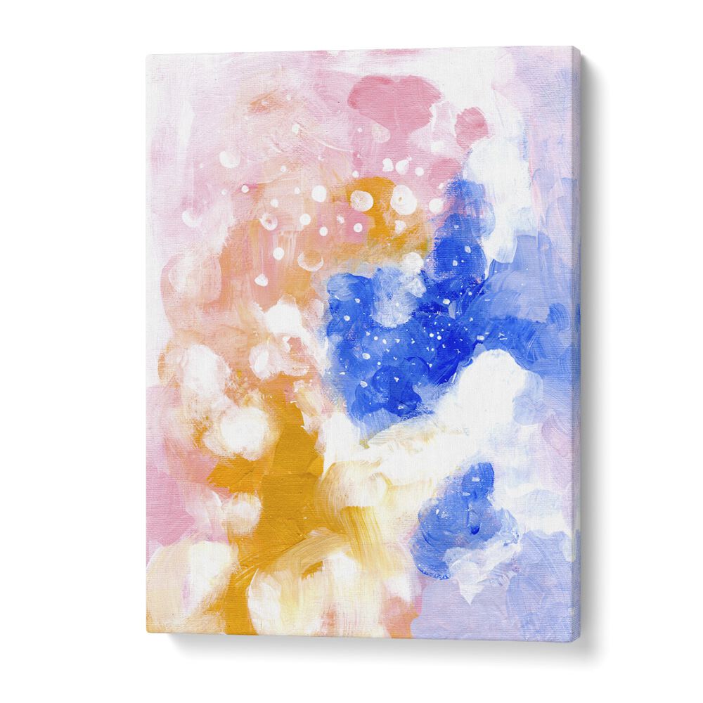 Vibrant hues blend beautifully in COTTON CANDY HEAVEN, ABSTRACT PAINTINGS by Ejaaz Haniff, perfect for any art lover.