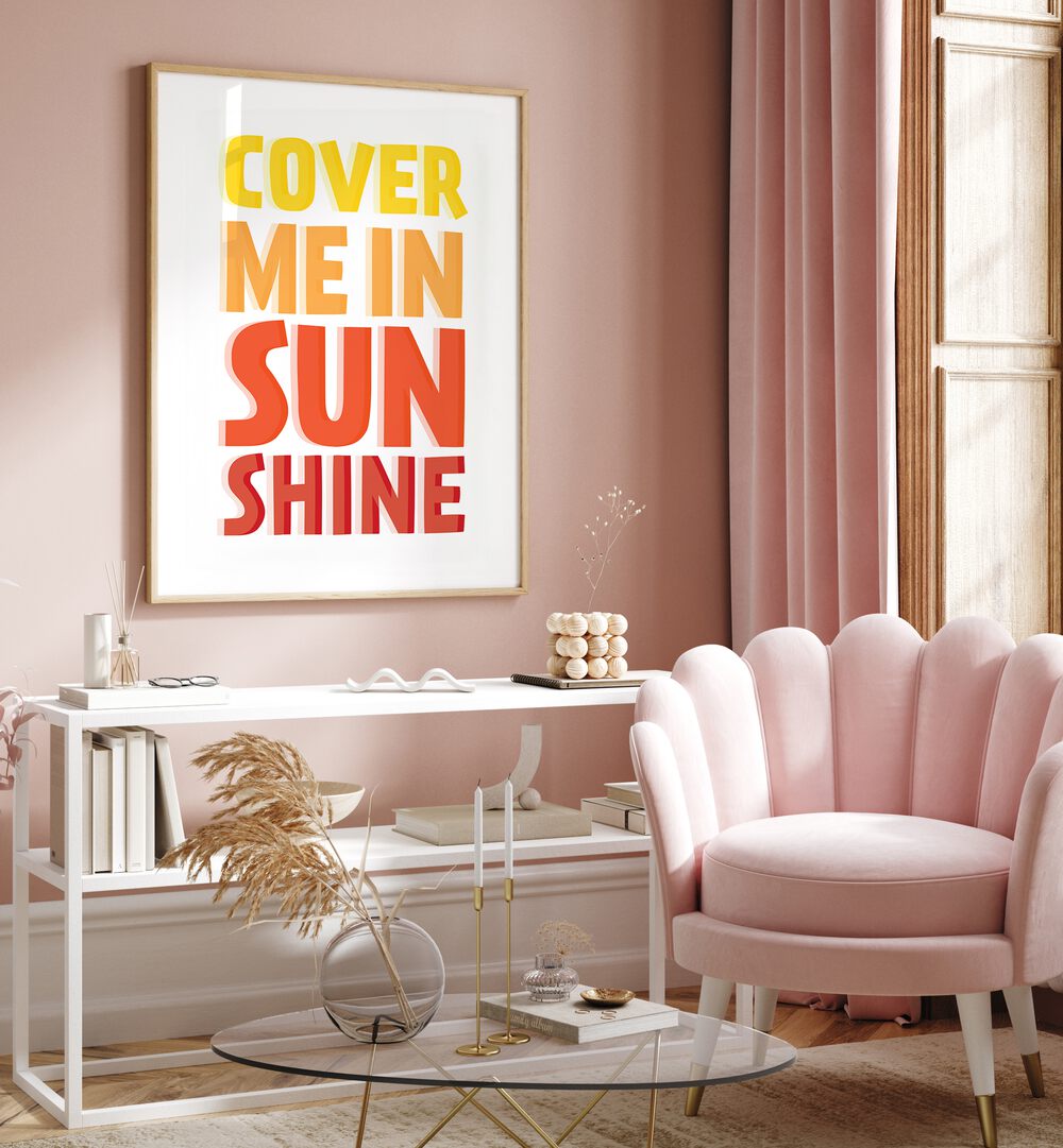 cover me in sunshine by frankie kerr-dineen geometric paintings Artwork III placed on a wall