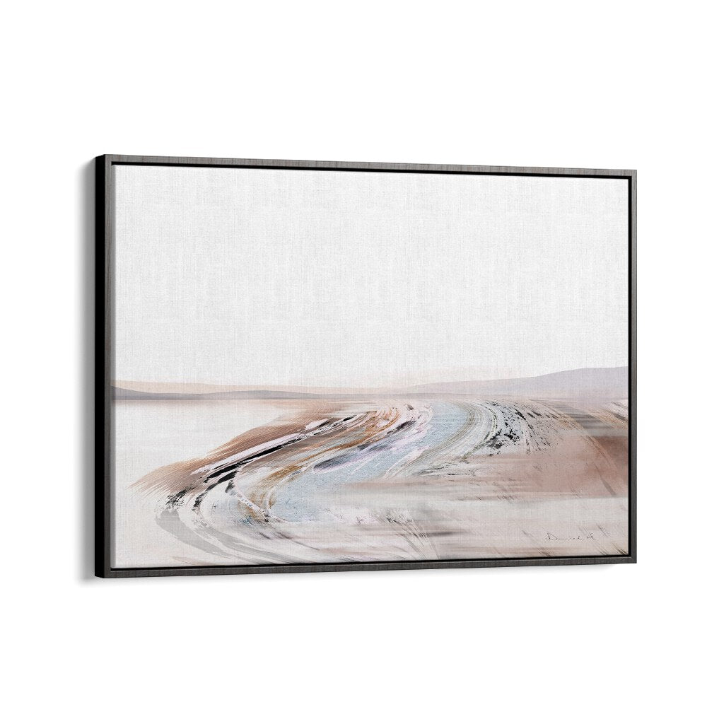 creek by dan hobday abstract art abstract paintings in Black Floater Frame