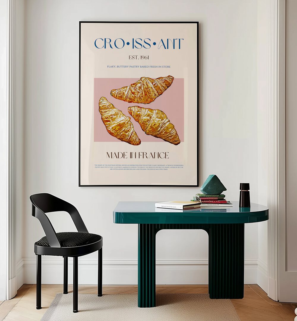 croissant cafe art prints cafe posters Artwork I placed on a wall