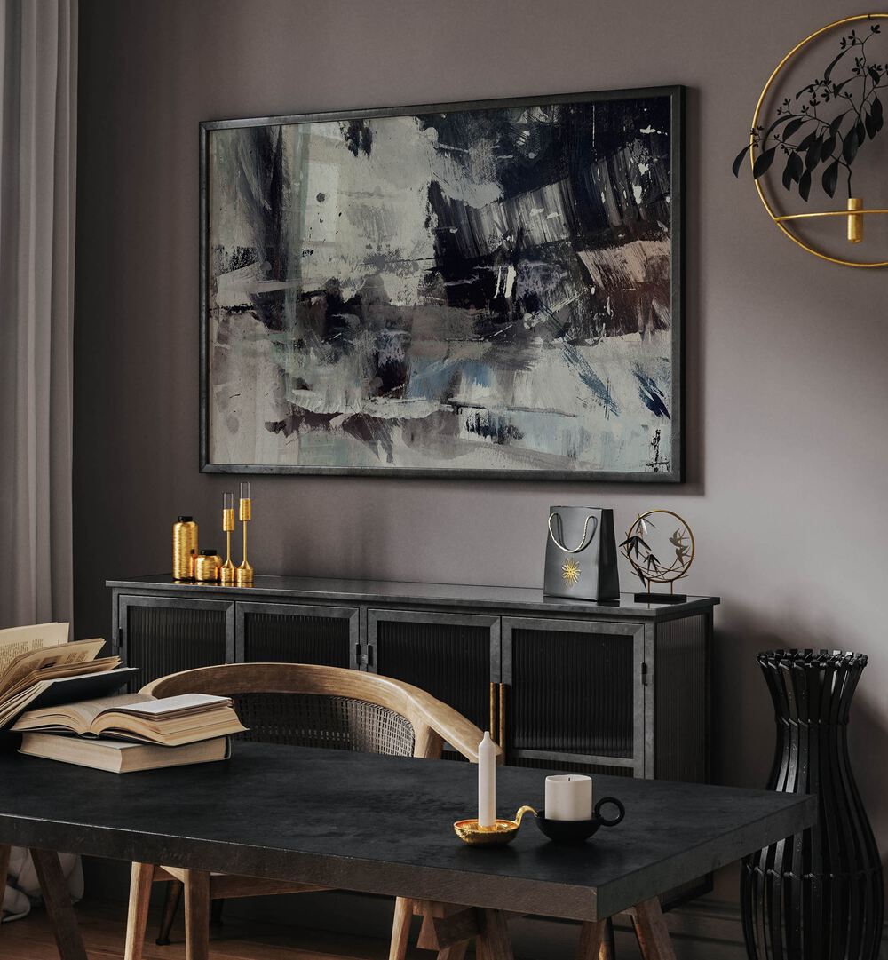 Elevate your space with CROWDED, ABSTRACT PAINTINGS by Dan Hobday, showcasing vibrant colors and intricate details.