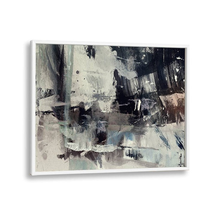 crowded by dan hobday abstract art abstract paintings in White Plain Frame